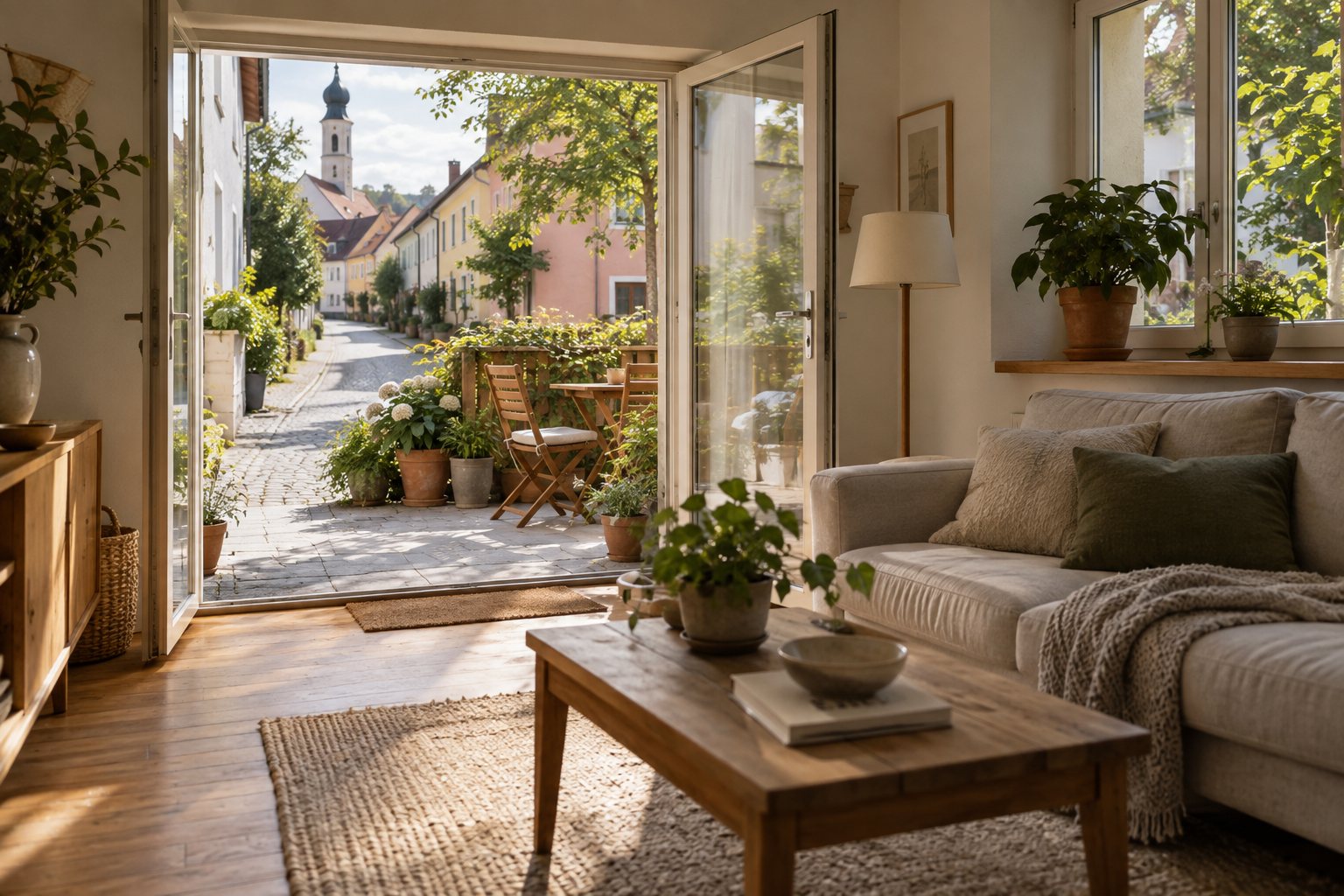 Helle ebenerdig erreichbare Wohnung in einem bayerischen Ort